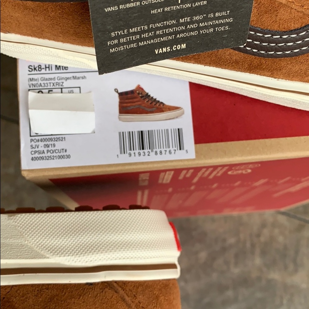 •• VANS Sk8-Hi Mte Glazed Ginger/Marshmallow men’s - Picture 13 of 16